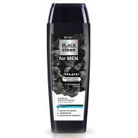 BLACK CLEAN FOR MEN гель-душ с активным углем для мытья волос, тела и бороды, (Беларусь)