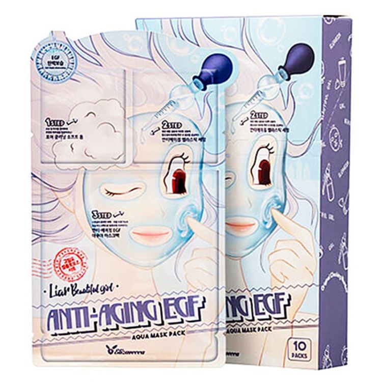 Elizavecca Маска для лица трехшаговая омолаживающая - Anti-Aging EGF aqua mask pack